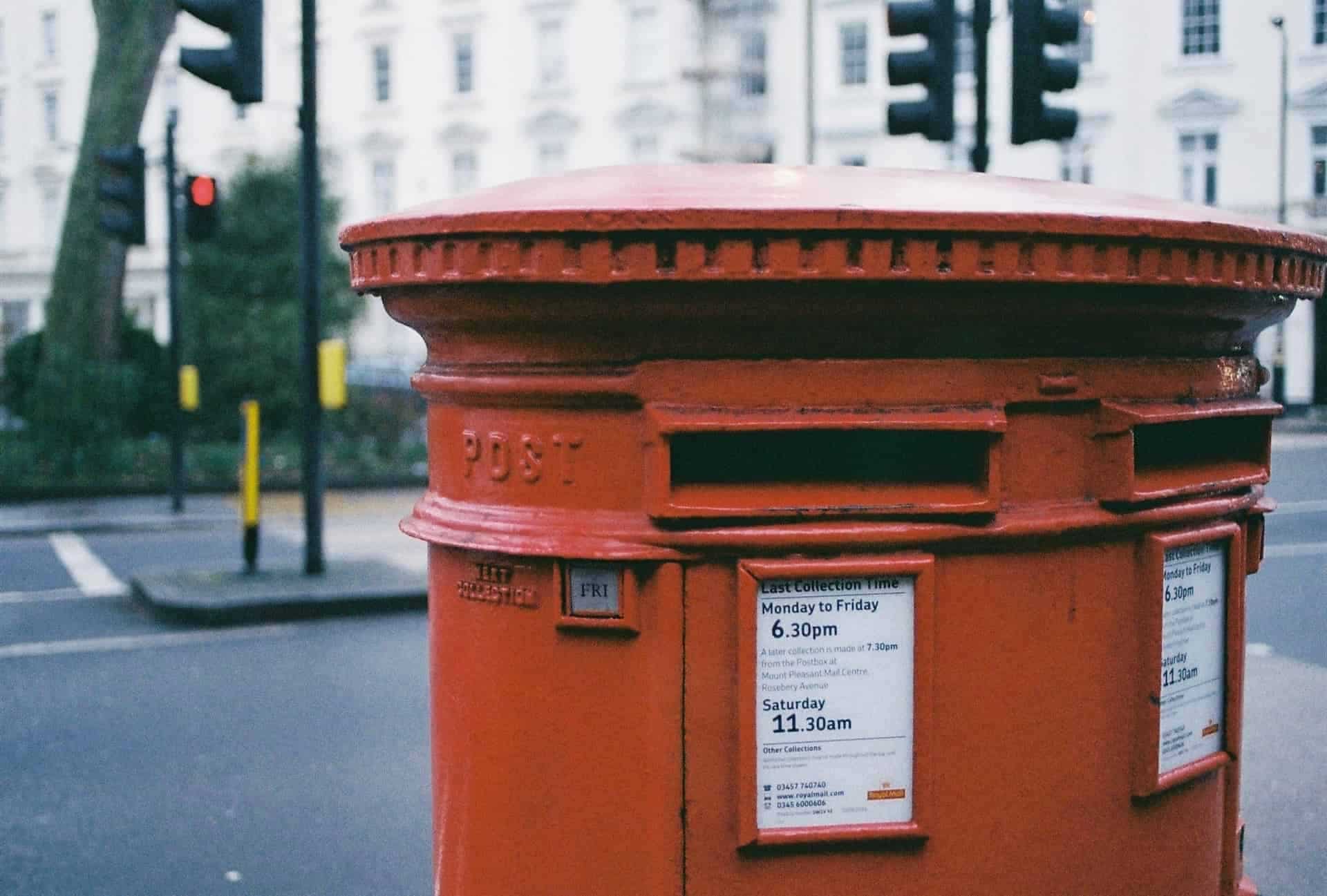 Postbox in city